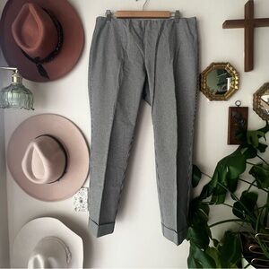 J.JILL pull on gingham pants ankle length‎ Women’s SIZE 12 office chic pixie